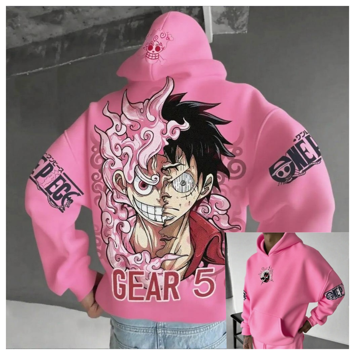 Running Gear Cool - Men Women Pink Loose Hoodie One