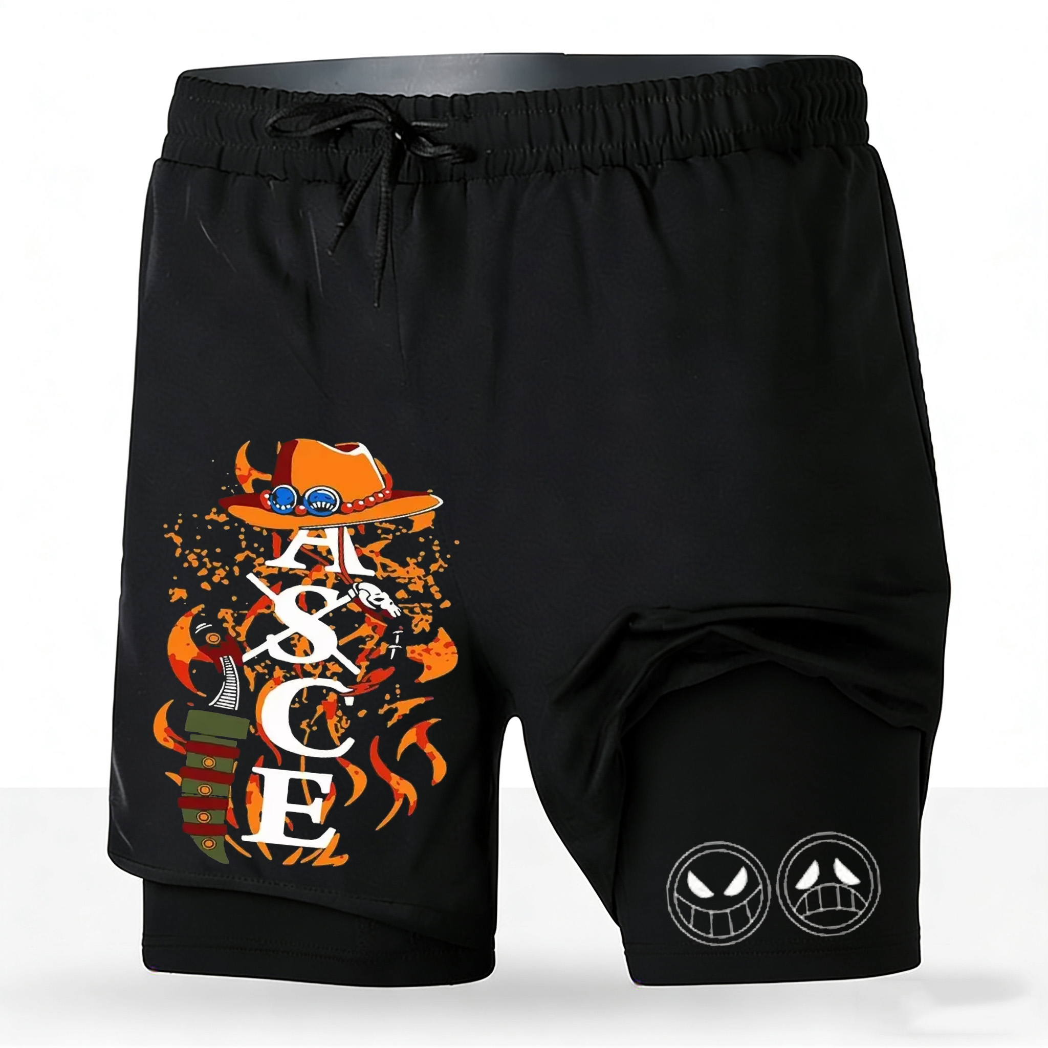 Running Gear In Japan - Men's One Piece Anime 2-in-1 Running