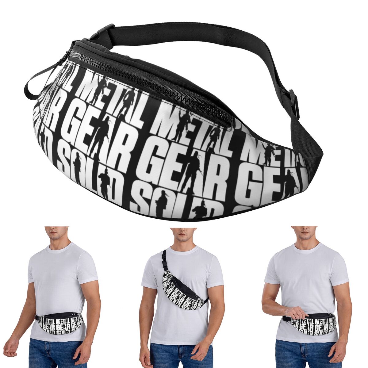 Running Gear Bag For Men - Crossbody Waist Bag Metal Gear Solid
