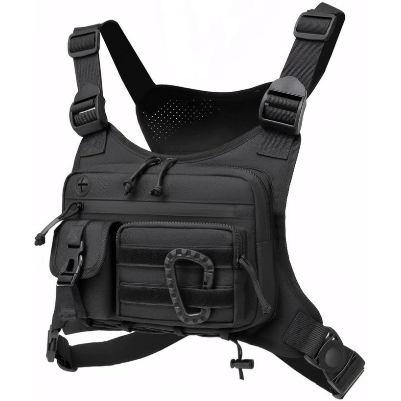 Running Gear Bag For Men - Men's Tactical Chest Vest Bag EDC