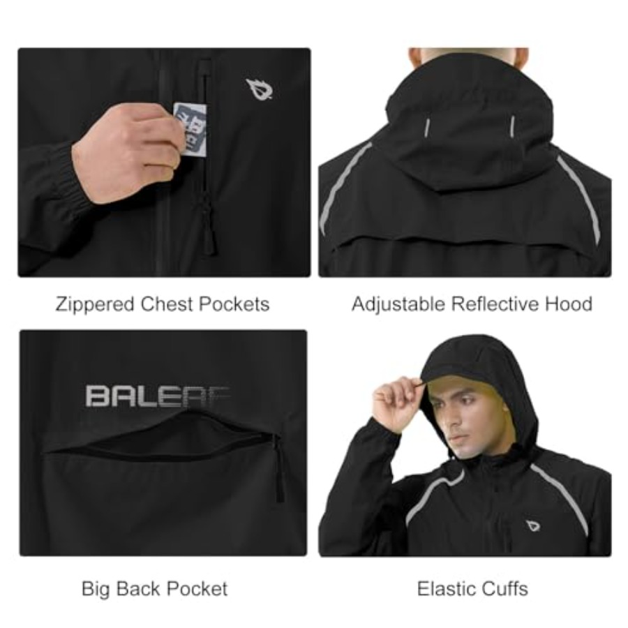 Men's Rain Jacket Waterproof W - مراجعة Running Gear In Rain وسعره