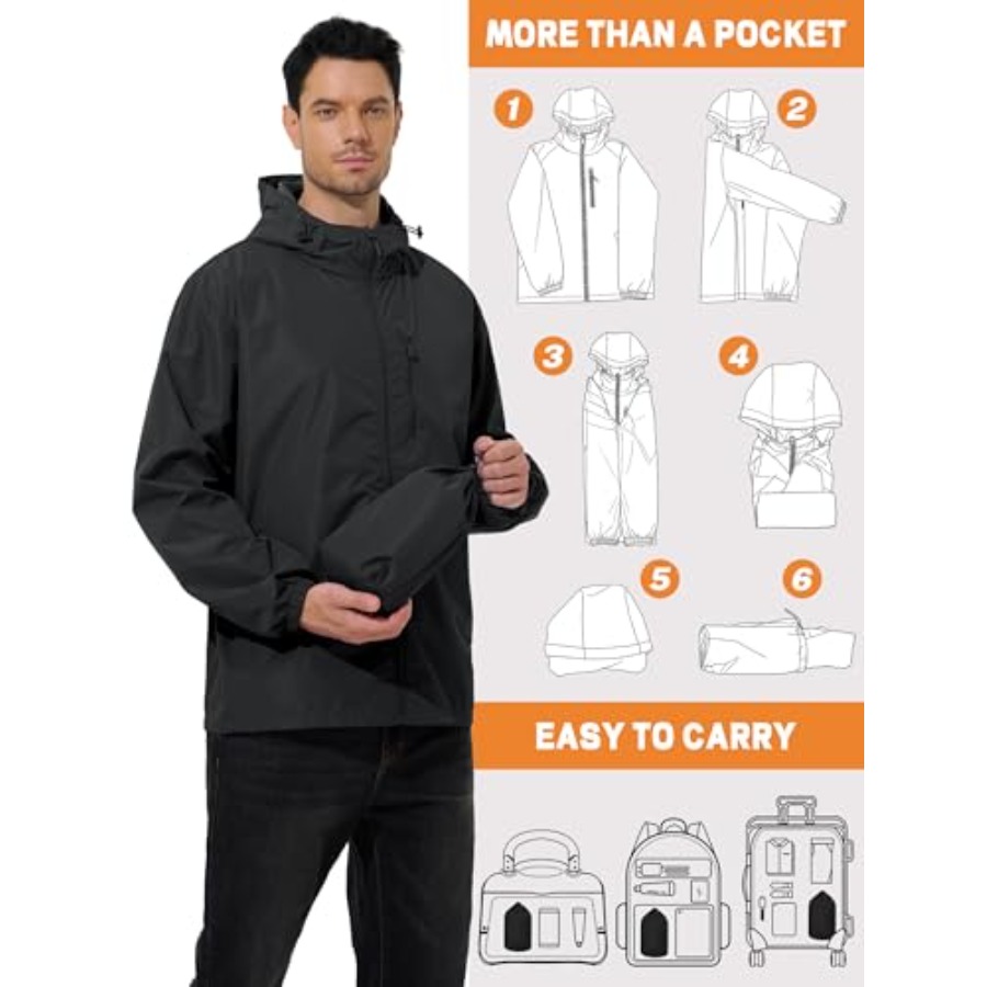UIQUR Men's Cycling Jacket Rai - مراجعة Running Gear In Rain وسعره