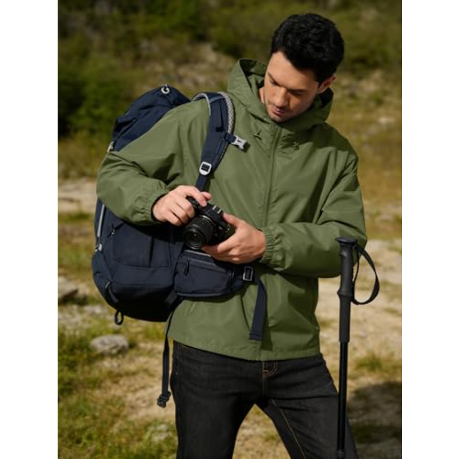UIQUR Mens Rain Jacket Lightwe - مراجعة Running Gear In Rain وسعره