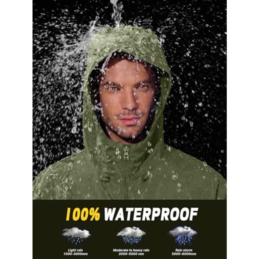UIQUR Mens Rain Jacket Lightwe - مراجعة Running Gear In Rain وسعره