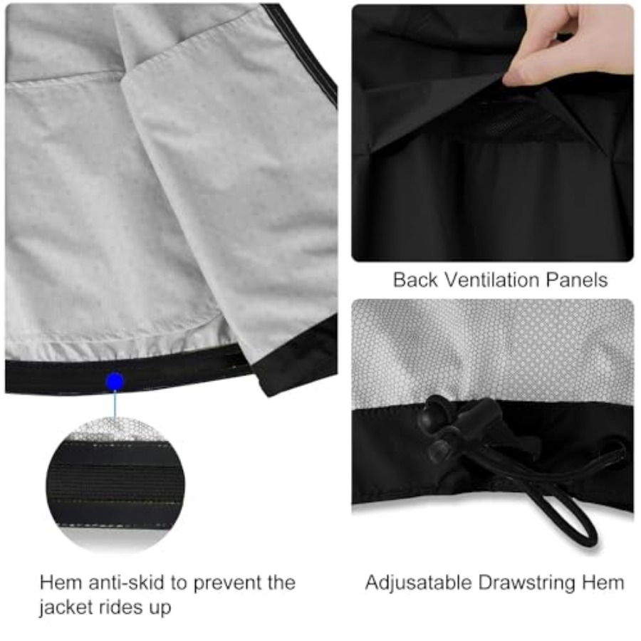 Men's Rain Jacket Waterproof W - مراجعة Running Gear In Rain وسعره