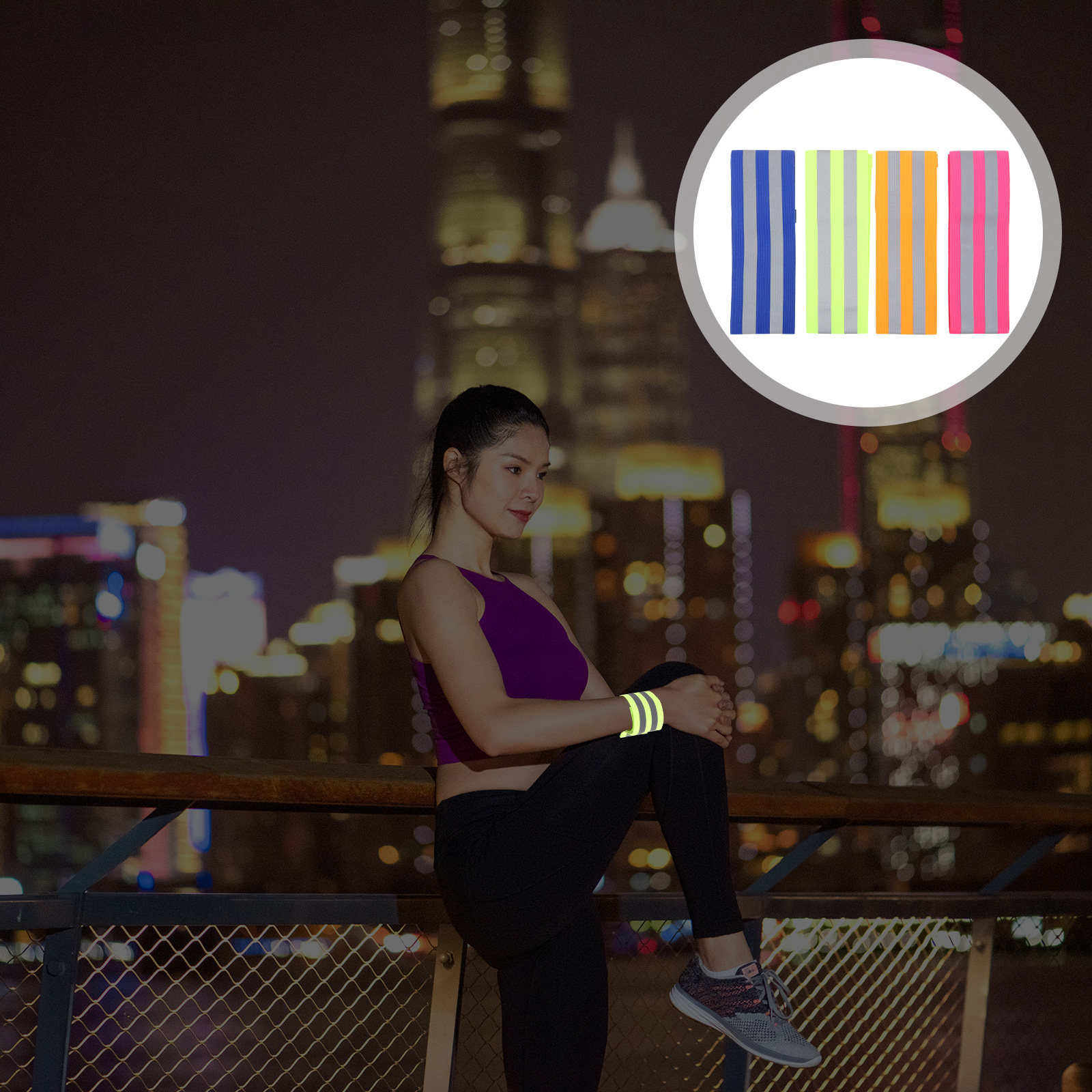 4Pairs Reflective Armband Wris - مراجعة Running Gear For Night وسعره