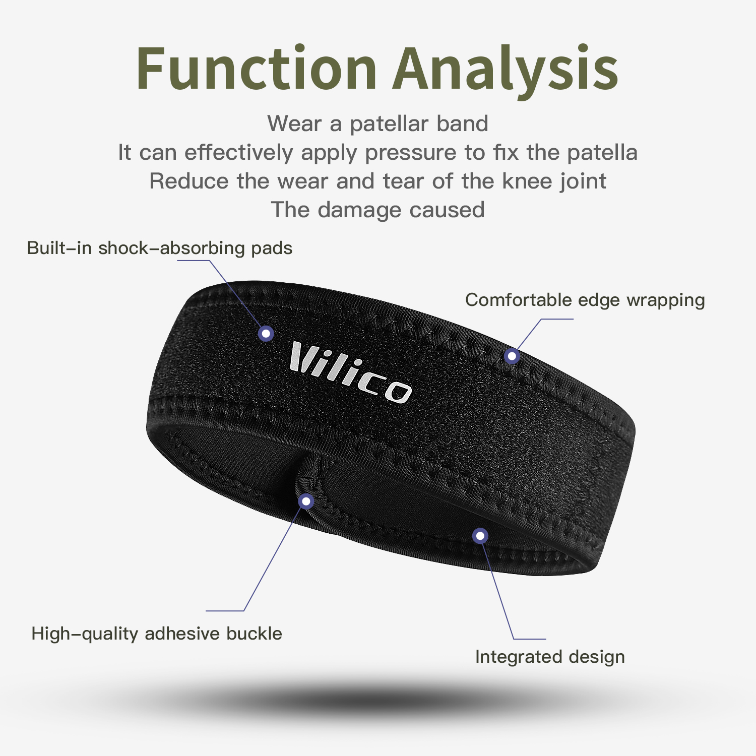 1PC Patella Kneecap Band Silic - مراجعة Running Gear Cool وسعره