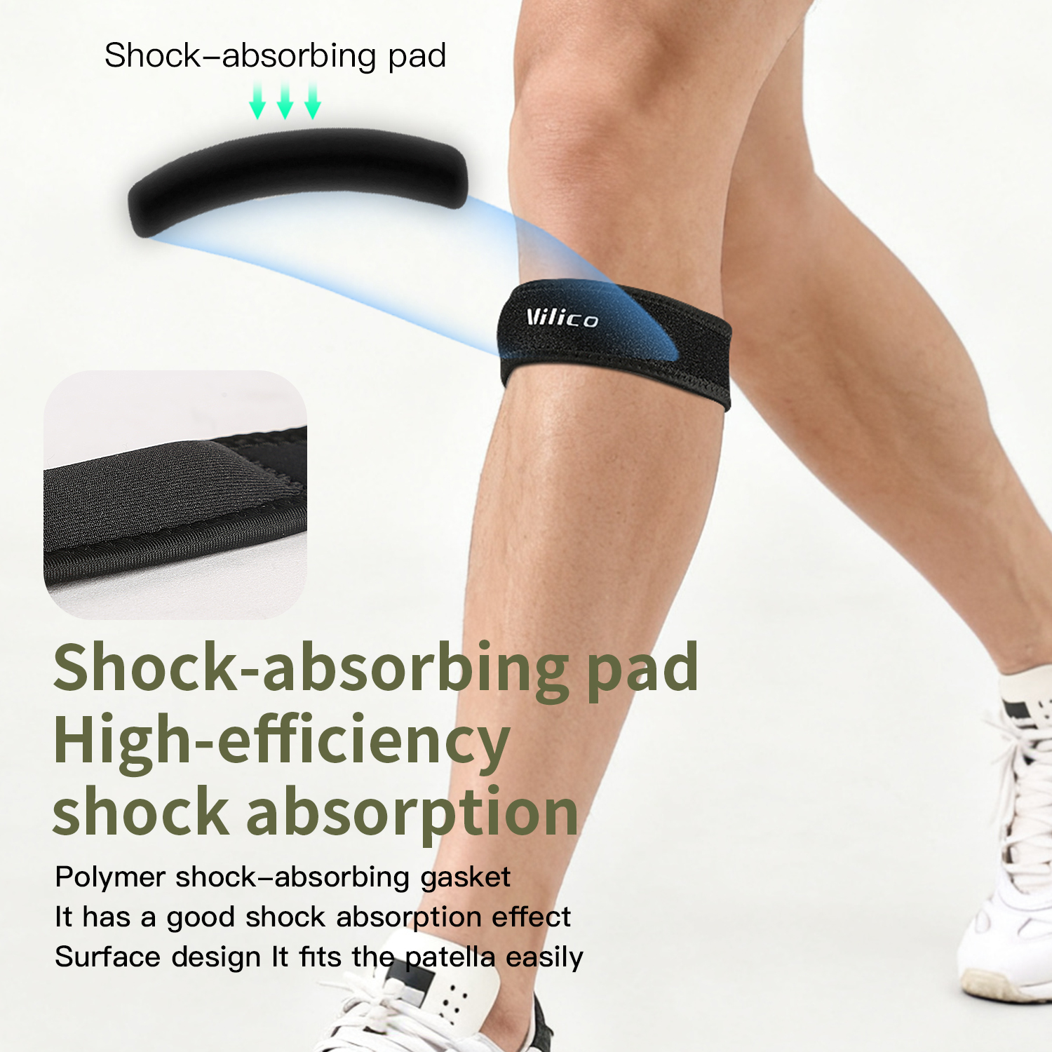 1PC Patella Kneecap Band Silic - مراجعة Running Gear Cool وسعره