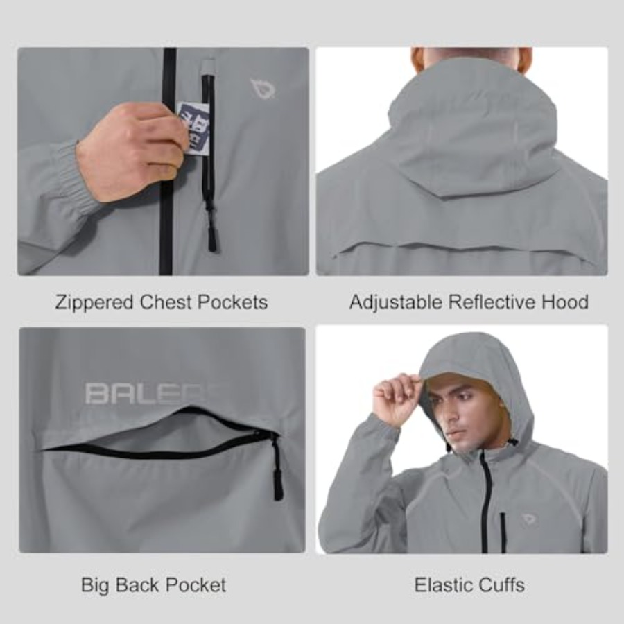 Men's Rain Jacket Waterproof W - مراجعة Running Gear In Rain وسعره